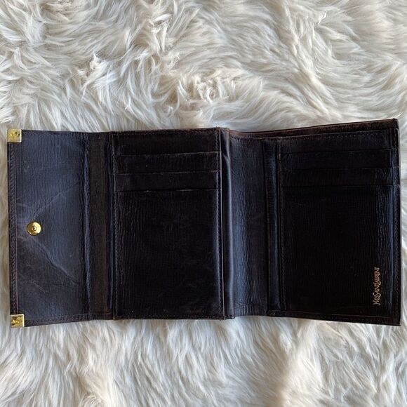 Vintage Yves Saint Laurent Leather Kisslock Wallet - Picture 5 of 12